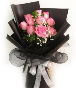 10 Pink Roses