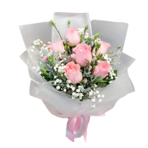 6 IMPORTED PINK ROSE BOUQUET